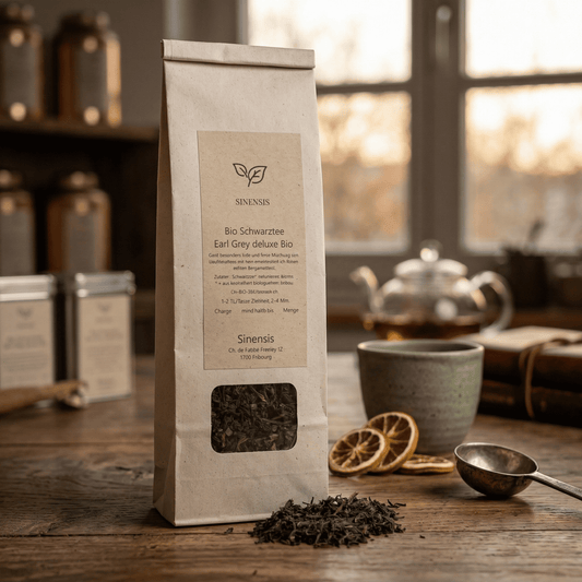Thé noir en vrac Earl Grey Deluxe BIO de Sinensis
