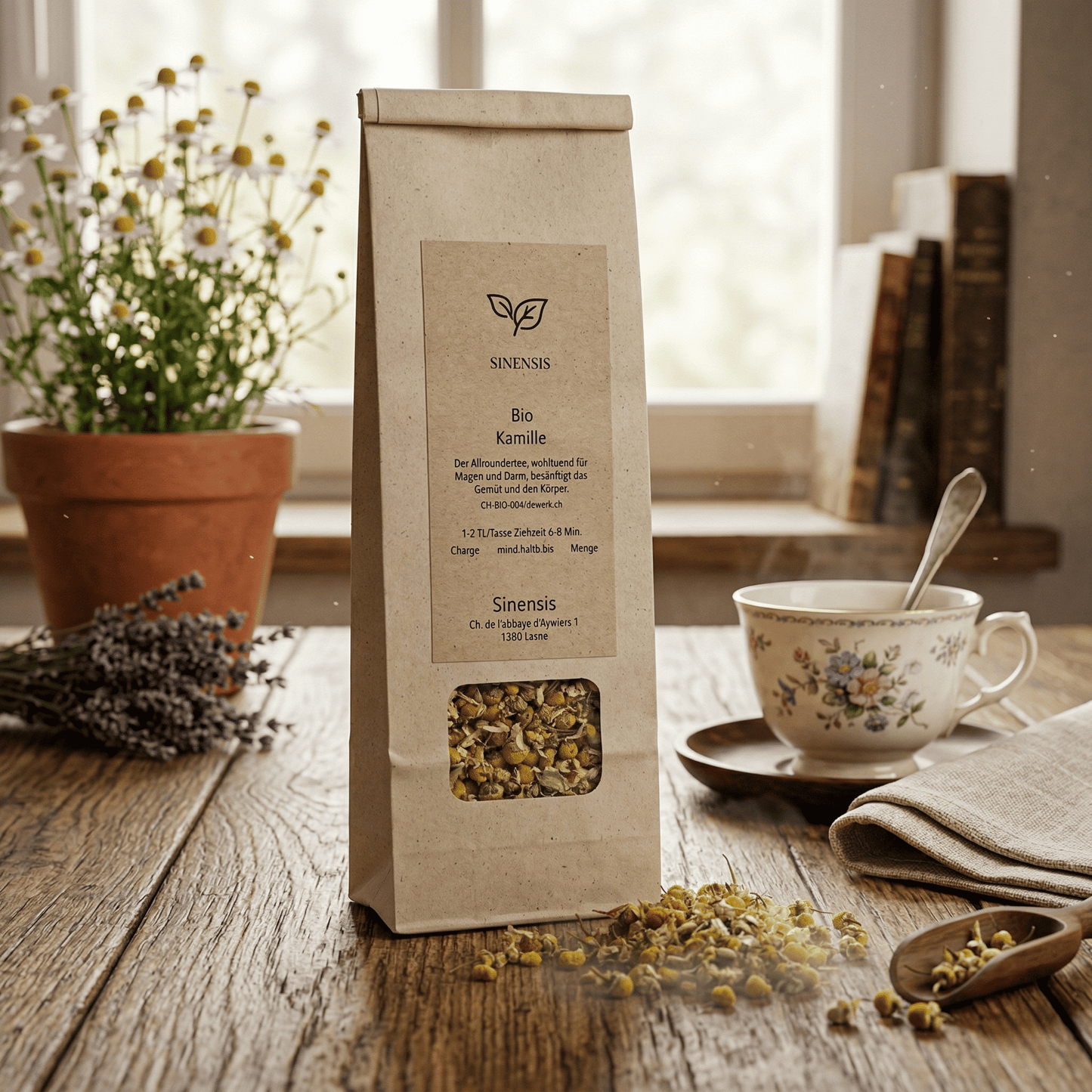 Fleurs de camomille entières BIO pour infusion par Sinensis
