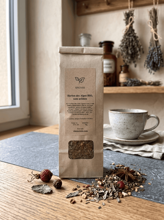 Tisane naturelle aux herbes des Alpes BIO par Sinensis

